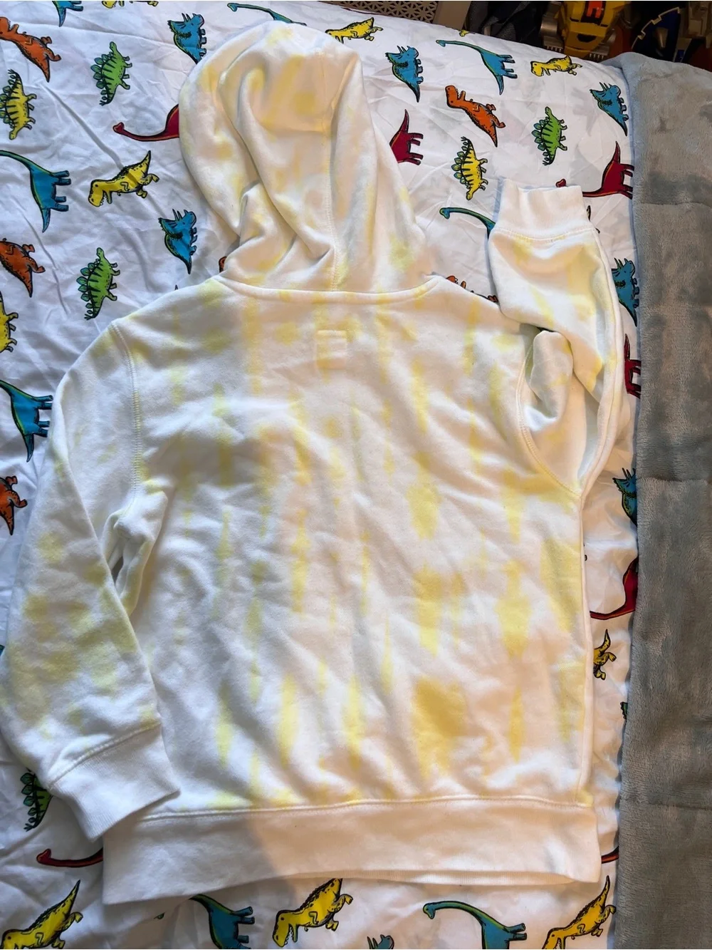 GAP Kids White Hoodie, Shorts & Joggers Set with Yellow Tie-Dye